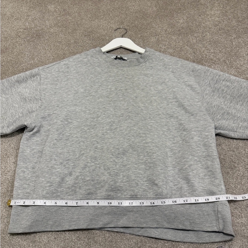 Revolve WeWoreWhat Grey Crewneck Sweatshirt | Minimalist Pullover - Picture 5 of 5
